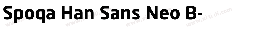 Spoqa Han Sans Neo B字体转换